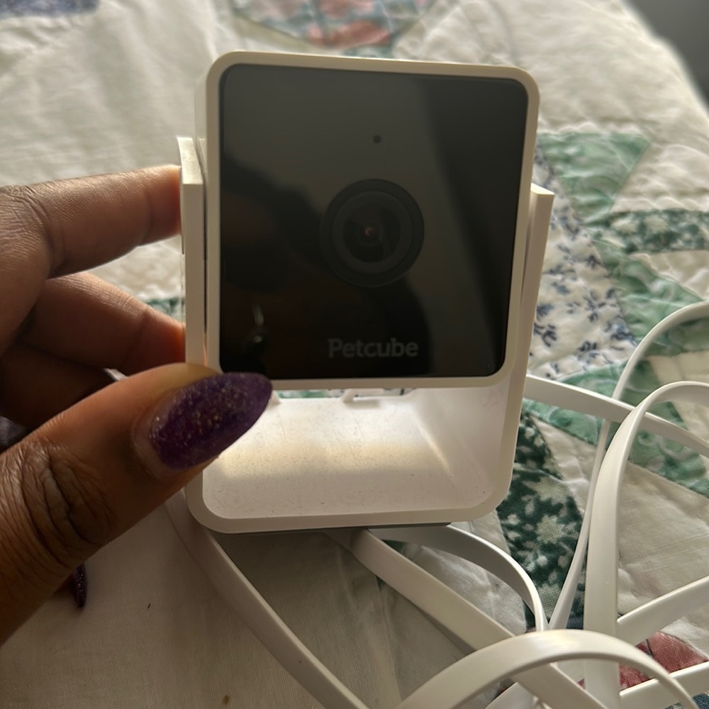 Pet cube camera electronics monitoring with built in vet-in vet chat security